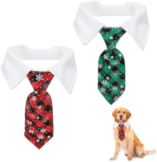 Christmas Dog Necktie , Pet Tie Collar