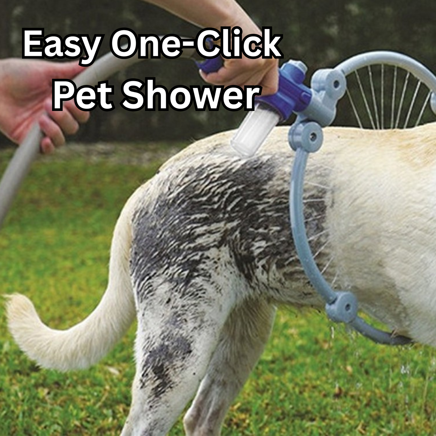 easy one-click pet shower