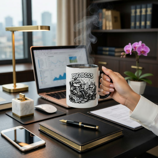 BIG BOSS Cat Coffee Mug | Funny Pet Lover Gift | Cute Graphic Cup