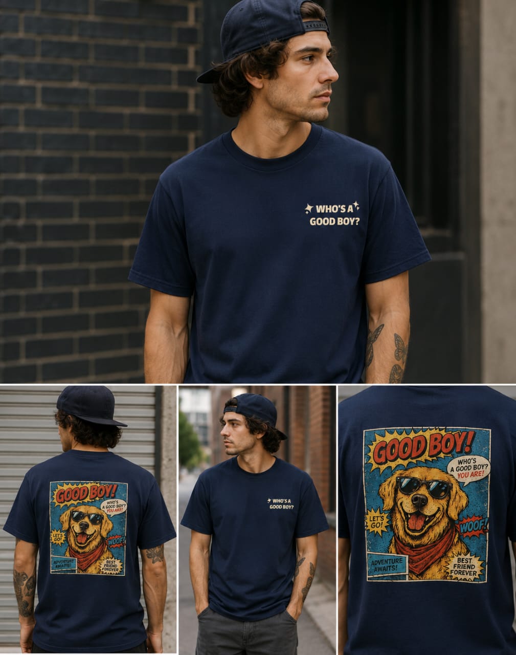 Funny Golden Retriever Shirt Retro Comic Dog T-Shirt Dog Lover Gift Unisex Tee