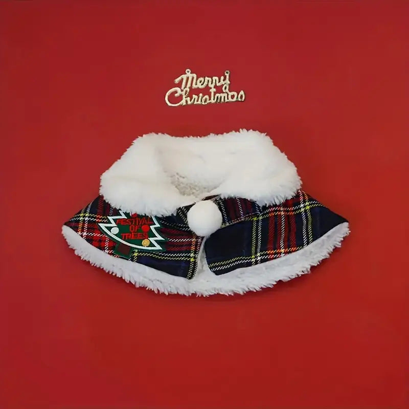 Cat Christmas Cloak Dog Shawl Pet Warm Scarf