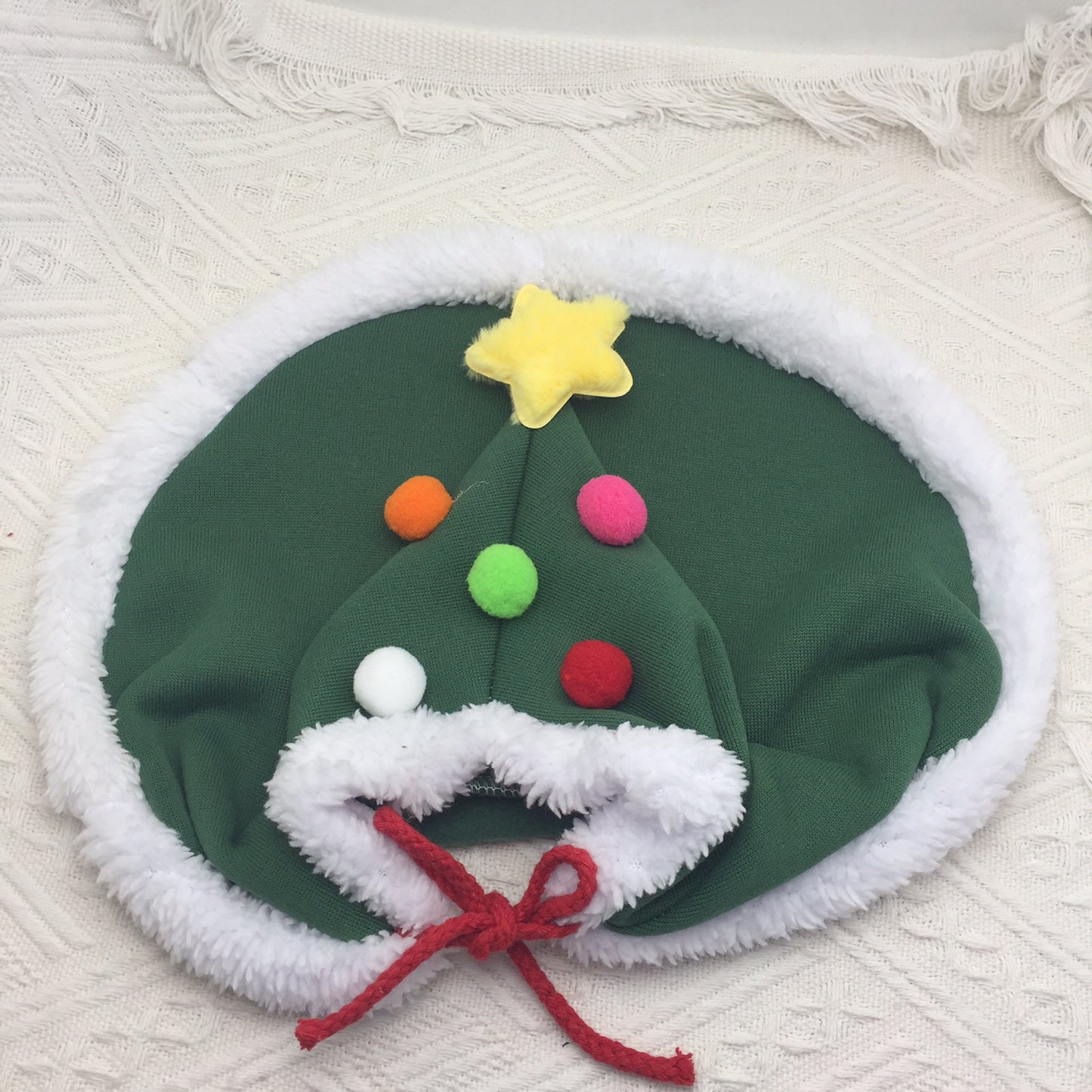 Cat Christmas Cape With Velvet Stars Hat
