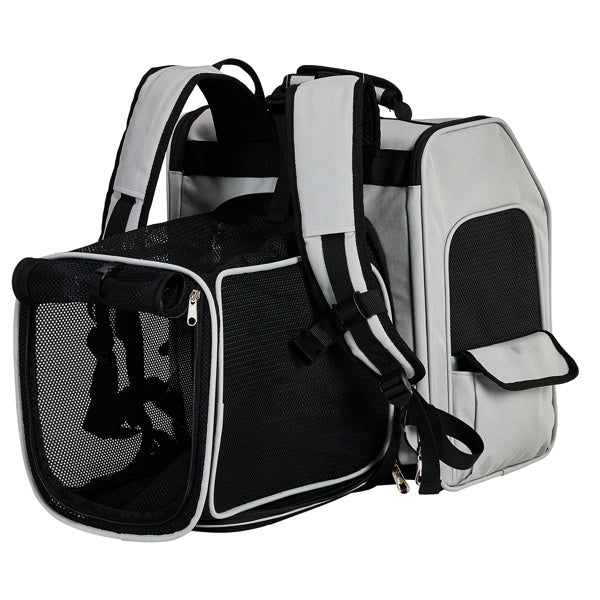 Pet Carrier Backpack, Expandable Cat Dog Carrier With Back Extension, Breathable Mesh Travel Backpack For Small Dogs Cats, Soft-Sided Pet Backpack Holds Up To 26 Lbs