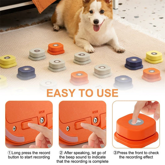 4 Colors Pet Communication Button One-click Prevent Physical Inactivity Recordable Dog Talking Button