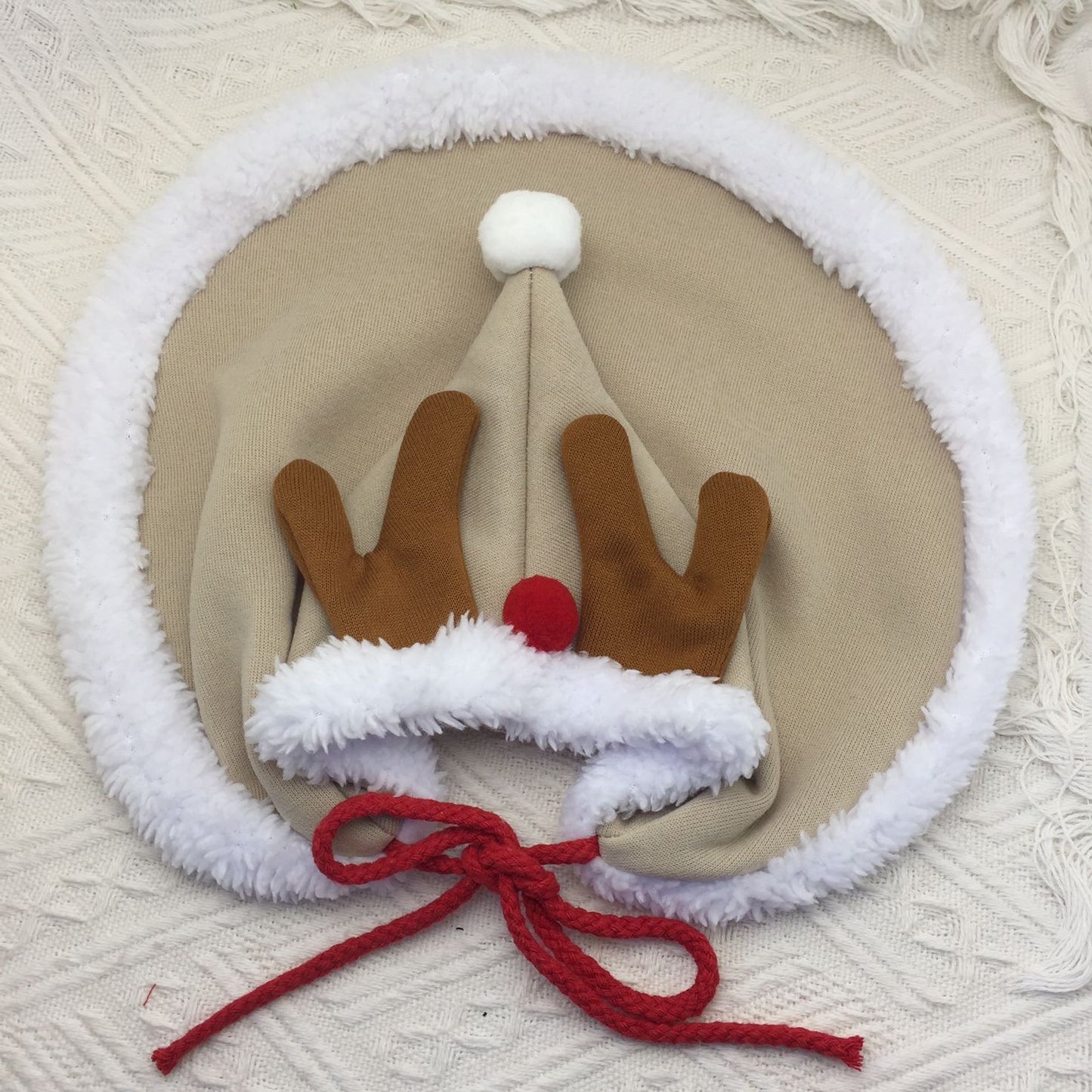 Cat Christmas Cape With Velvet Stars Hat