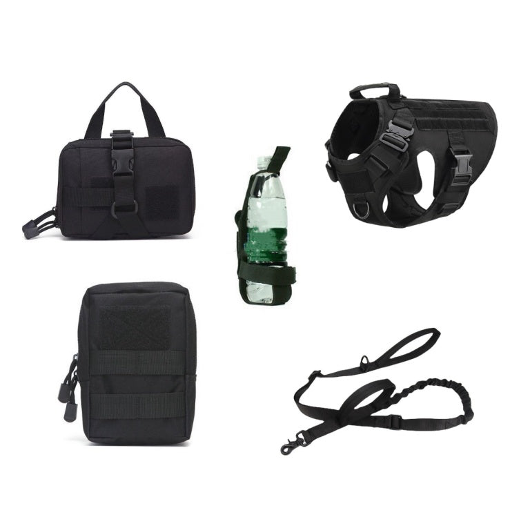 Tactical Dog Harness Set | No Pull K9 Training Harness & Leash