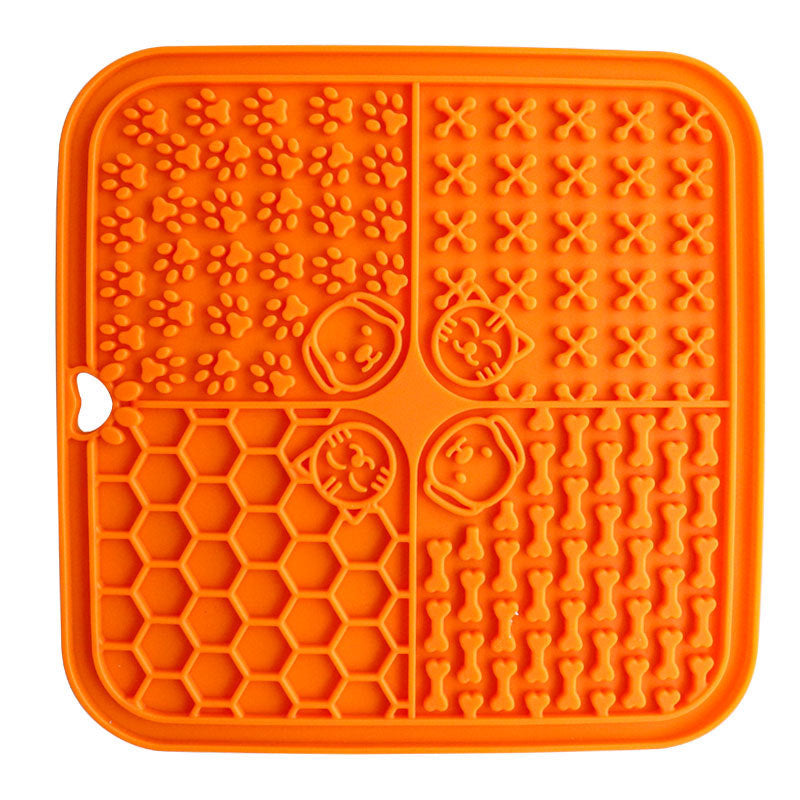 Silicone Pet Suction Cup Licking Pad Pet Placemat Silicone Licking Plate Pad