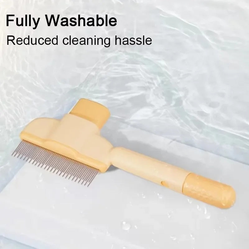 Pet Grooming Brush One-Click Hair Removal Gentle On Skin