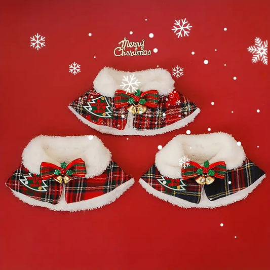 Cat Christmas Cloak Dog Shawl Pet Warm Scarf