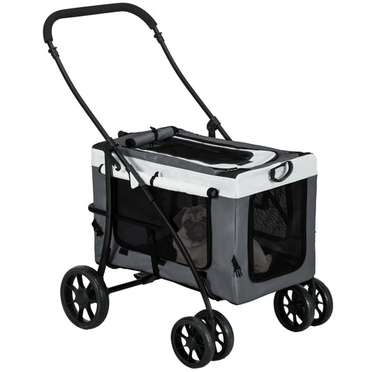 4-in-1 Foldable Dog Stroller & Pet Carrier – Travel Crate for Small Pets
