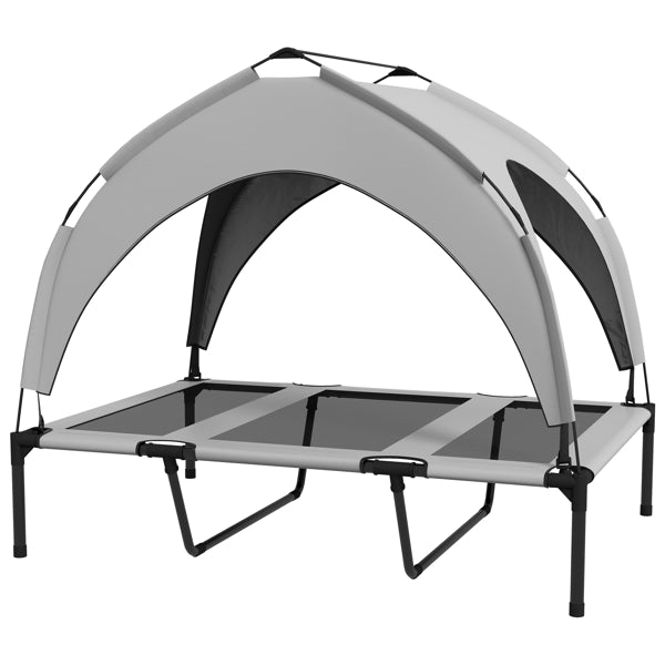 Elevated Dog Cooling Bed with Canopy – Outdoor Summer Pet Bed