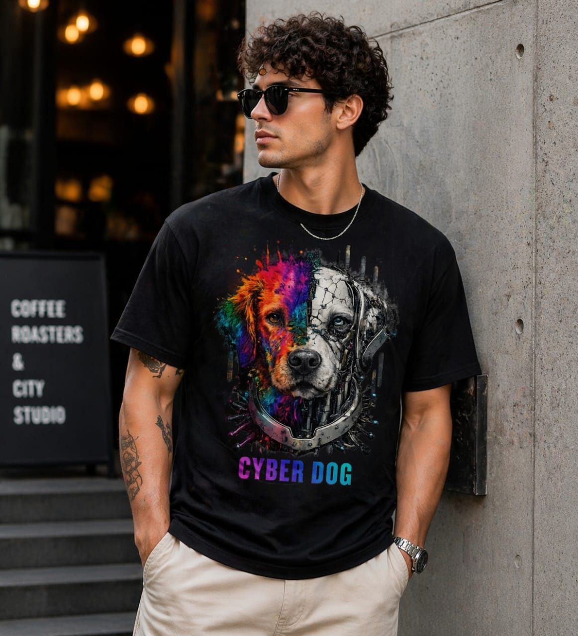 Cyber Dog T-Shirt | Cyberpunk Graphic Tee