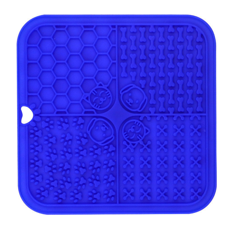 Silicone Pet Suction Cup Licking Pad Pet Placemat Silicone Licking Plate Pad
