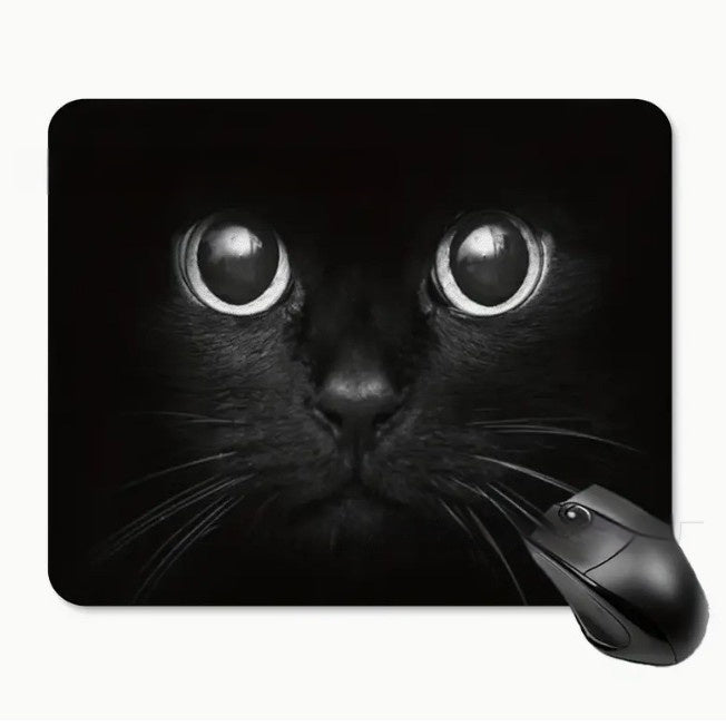 Cute Black Cat Mouse Pad – Slip Absorbent Desk Mat