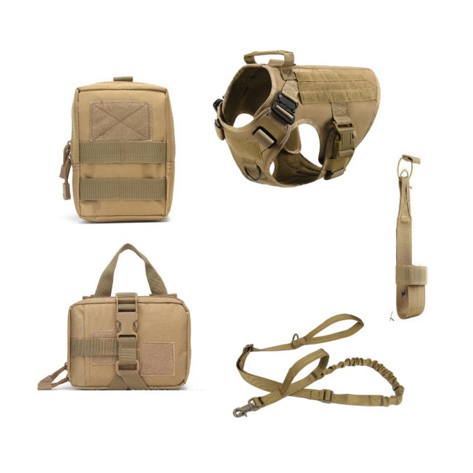 Tactical Dog Harness Set | No Pull K9 Training Harness & Leash