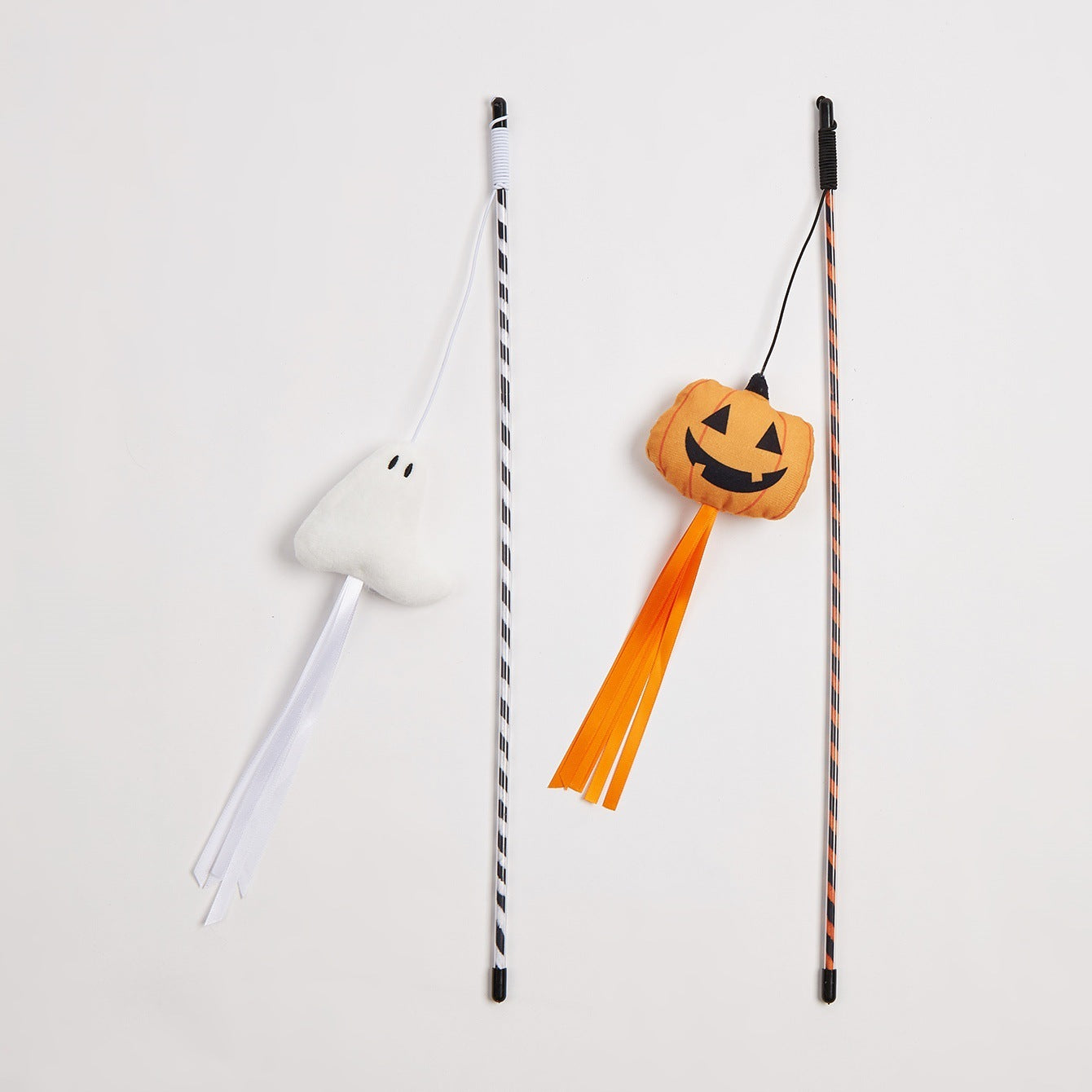 Halloween Pet Toy Original Ghost Pumpkin Ribbon Cat Teaser