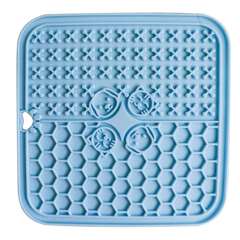 Silicone Pet Suction Cup Licking Pad Pet Placemat Silicone Licking Plate Pad