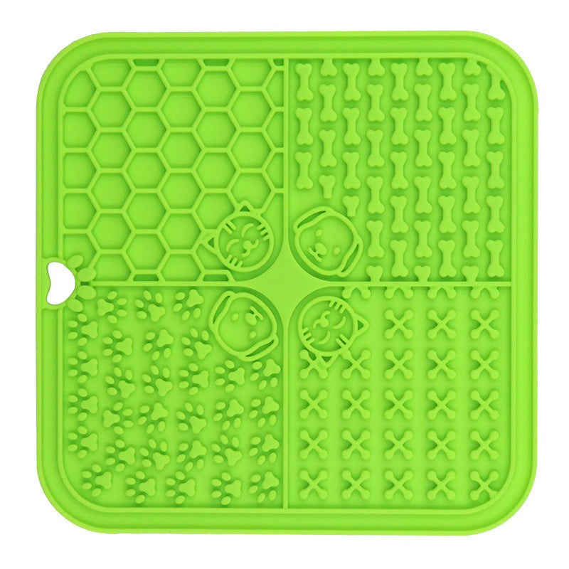 Silicone Pet Suction Cup Licking Pad Pet Placemat Silicone Licking Plate Pad