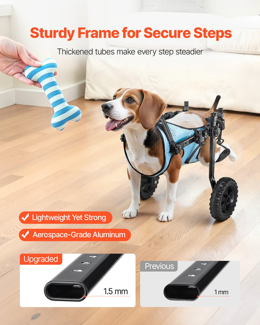 Adjustable Rear Leg Dog Wheelchair