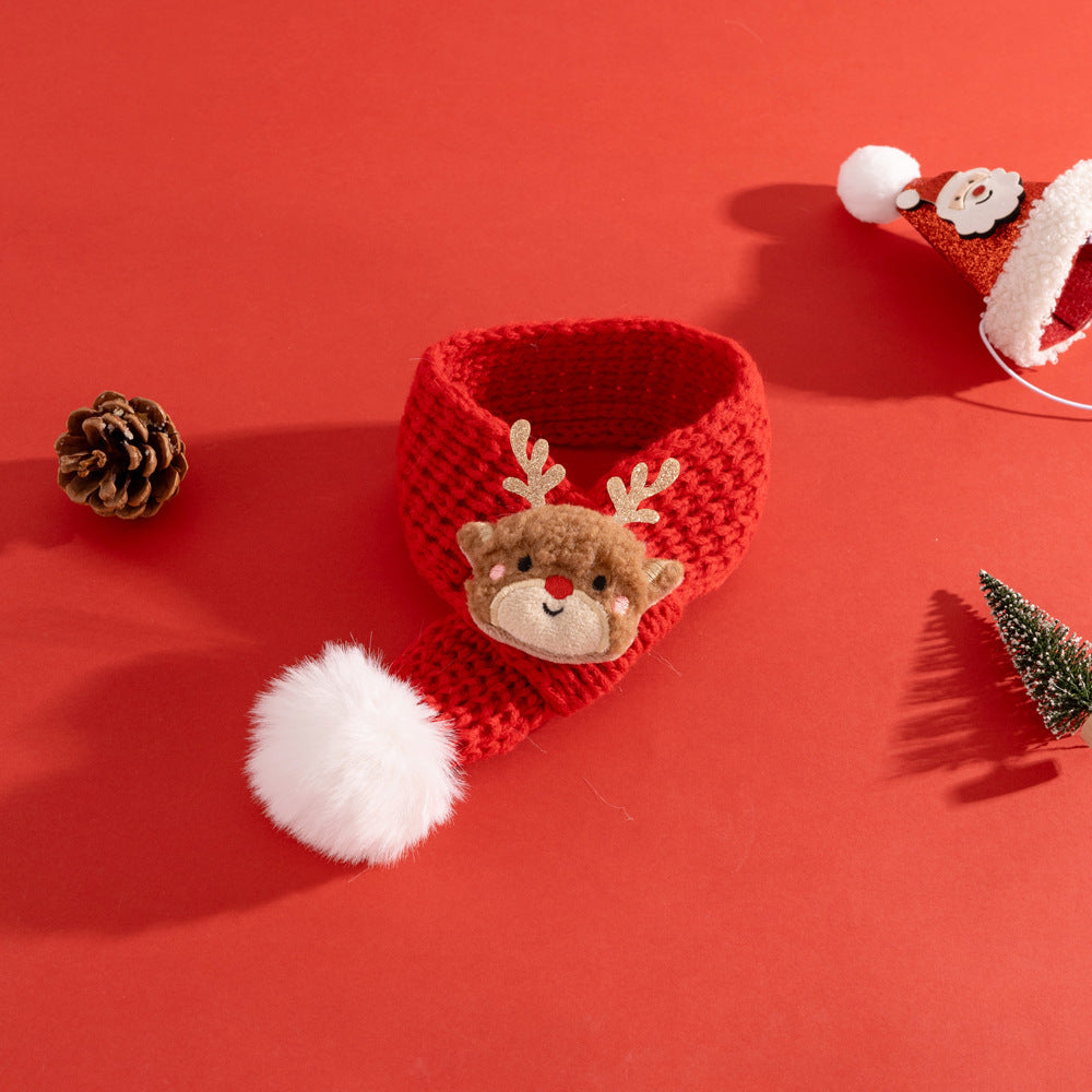 Christmas Cat Scarf Pet Elderly Decorations