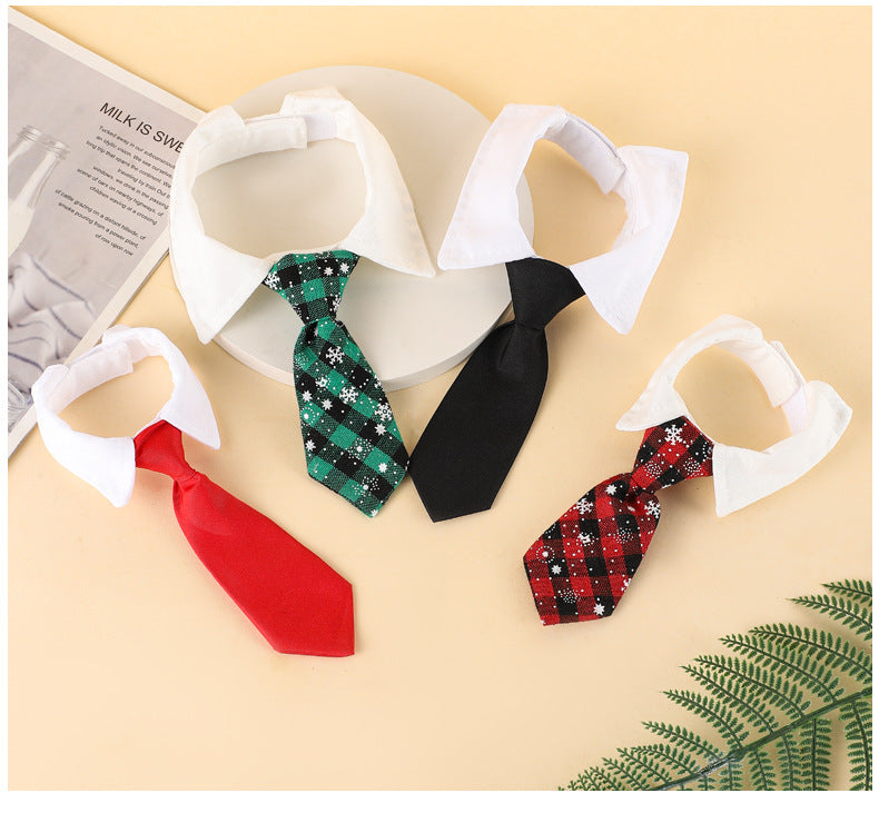 Christmas Dog Necktie , Pet Tie Collar