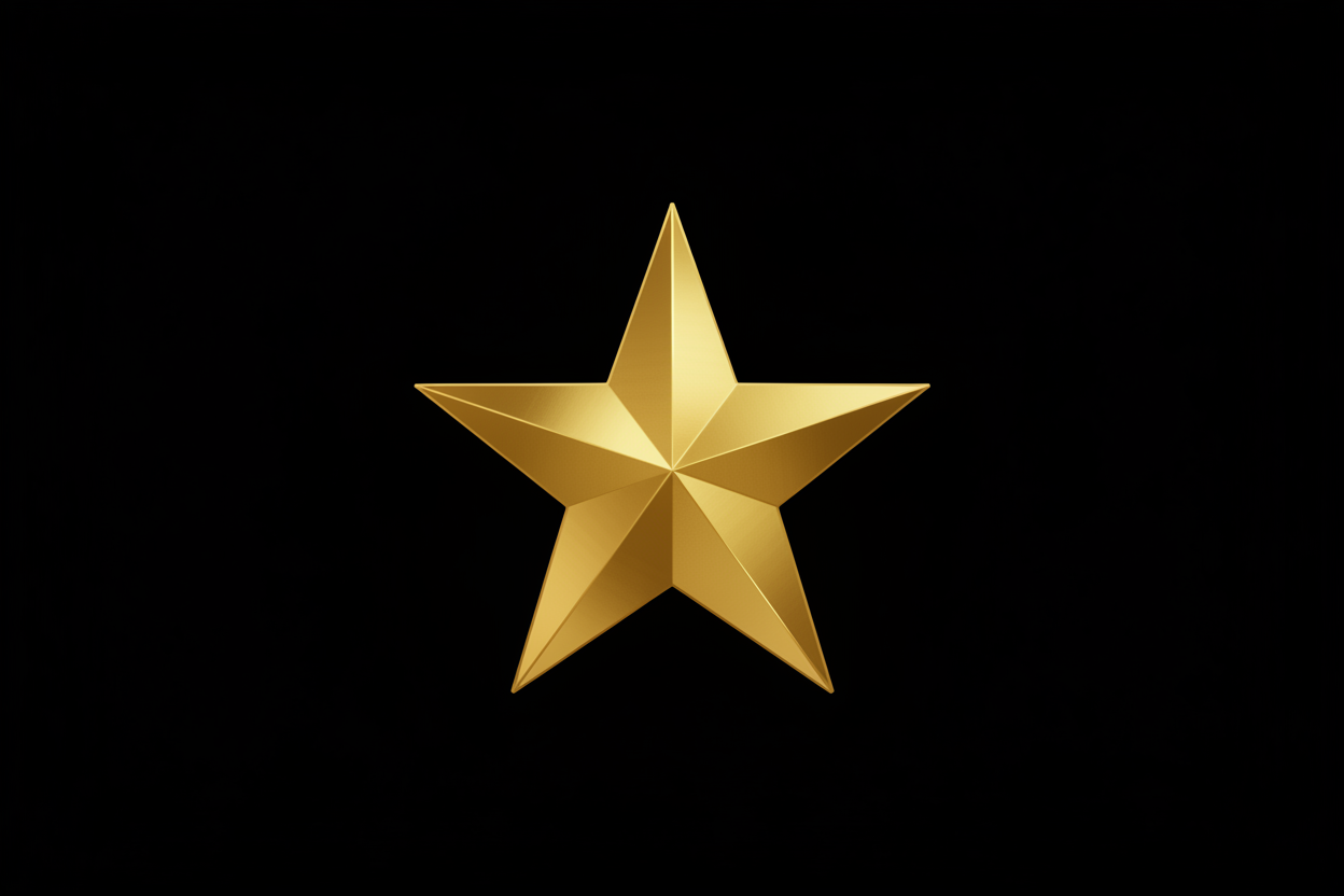 gold star and backrround black
