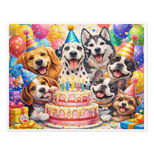 Funny Dog Birthday Party Jigsaw Puzzle
