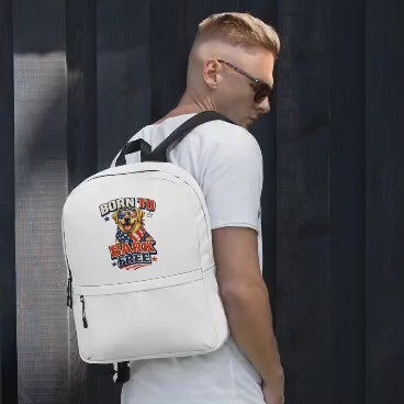 Funny Patriotic Dog Backpack, Born To Bark Free Labrador School Bag