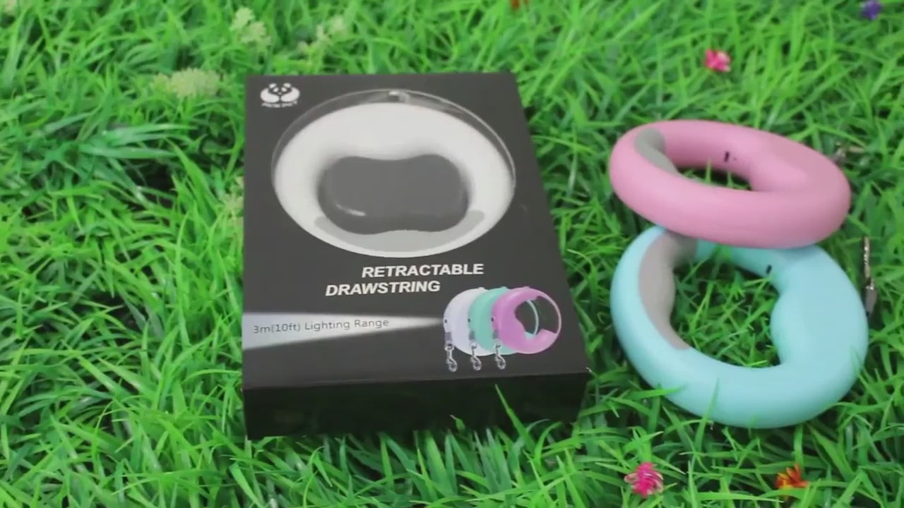 LED Retractable Dog Leash with Flashlight | Automatic Extendable Pet Leash