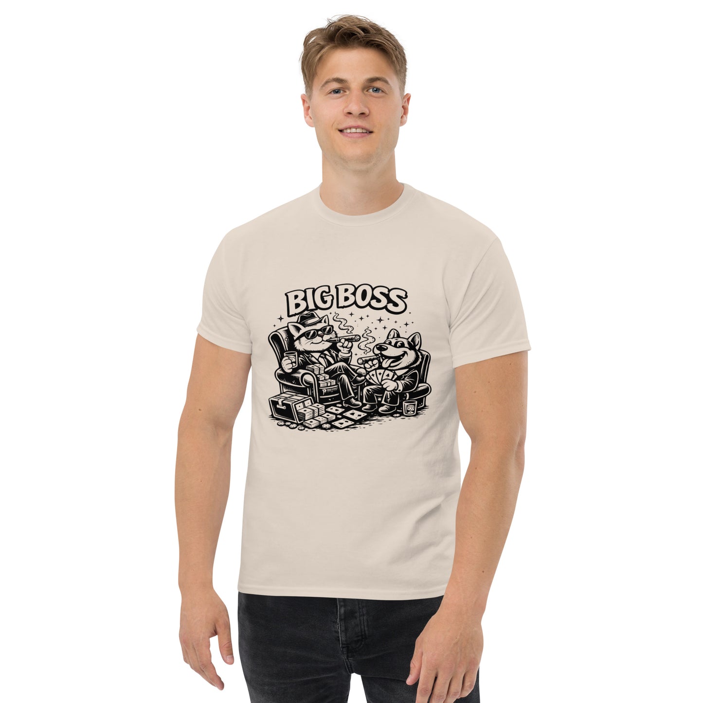 Big Boss Cat & Dog T-Shirt | Funny Pet Graphic Tee