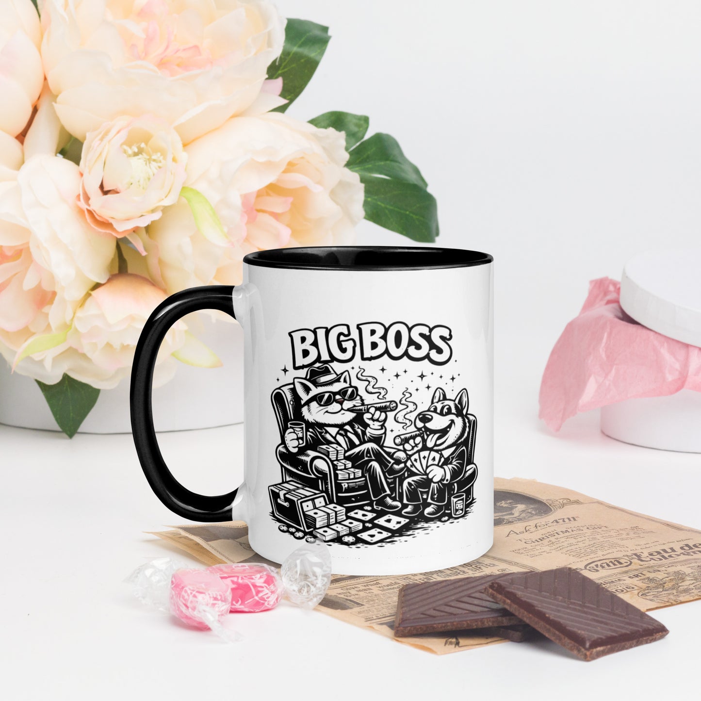 BIG BOSS Cat Coffee Mug | Funny Pet Lover Gift | Cute Graphic Cup